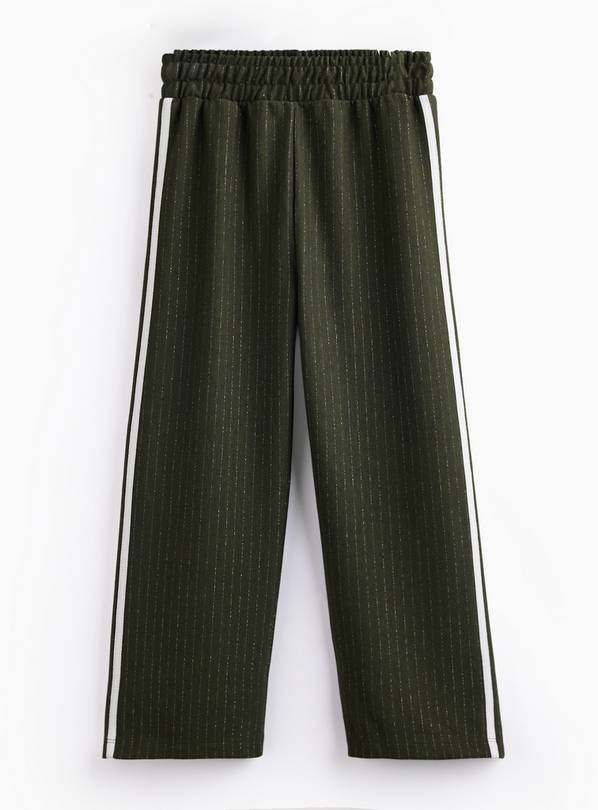 Khaki Lurex Sparkle Stripe Track Pants 5 years