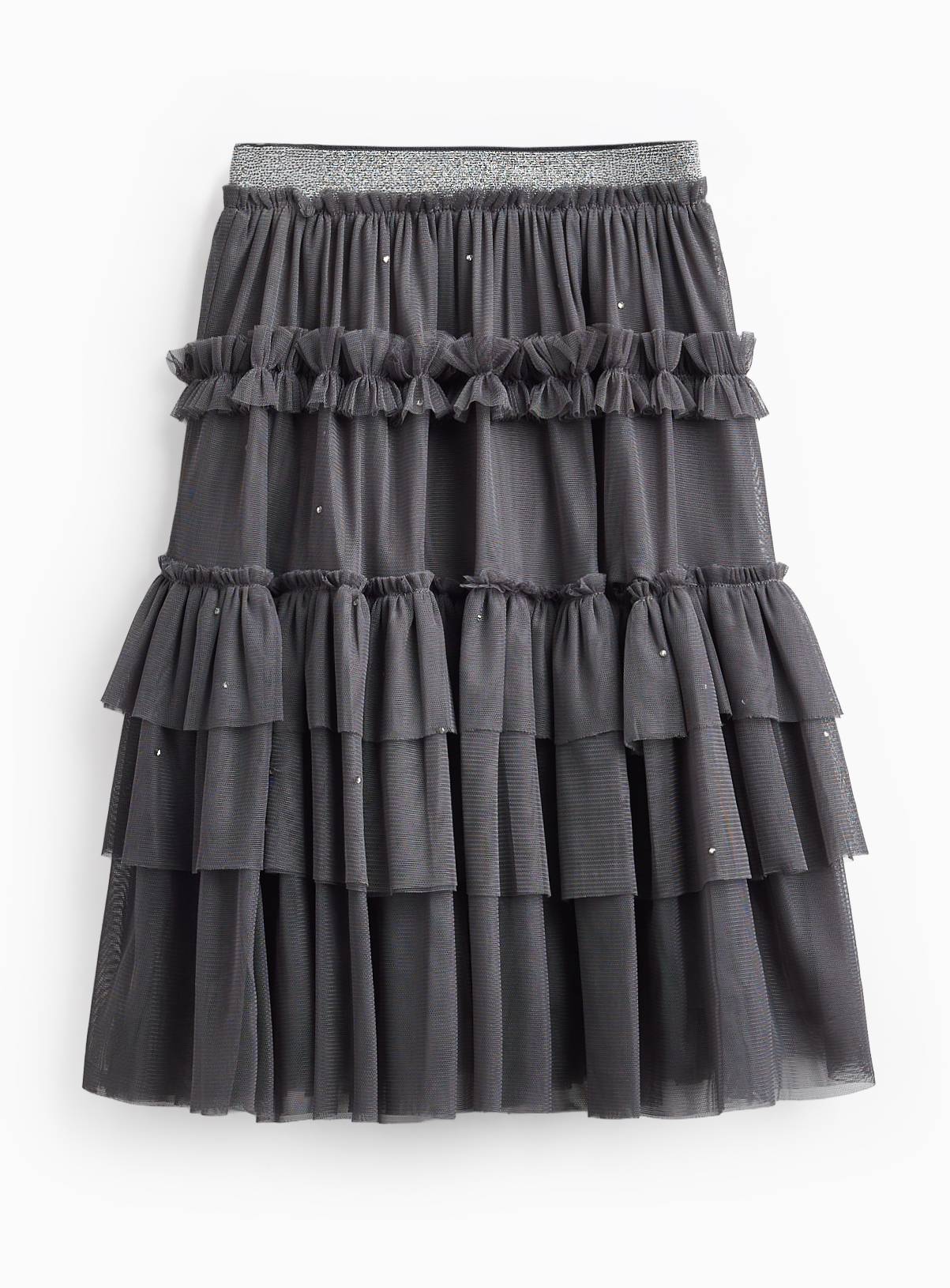 Grey Midi Mesh Skirt 9 years - Image 1
