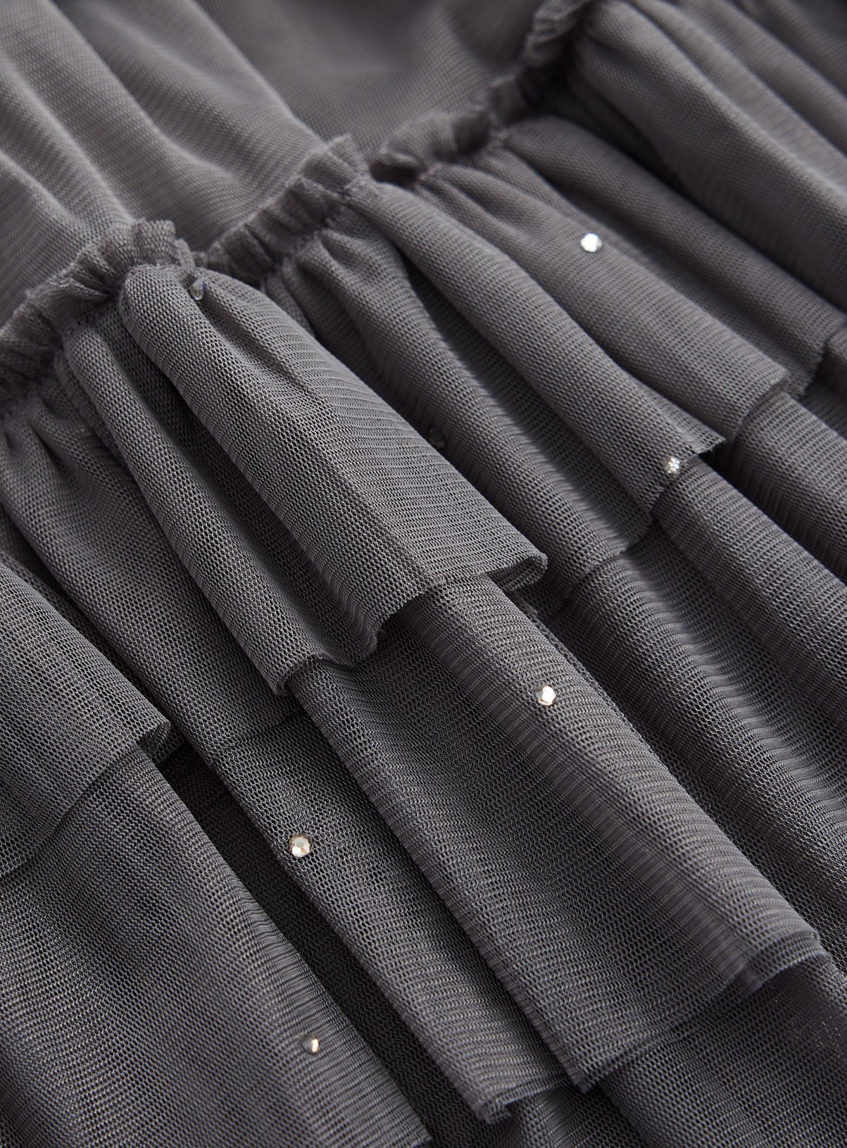 Grey Midi Mesh Skirt 9 years - Image 2 thumbnail