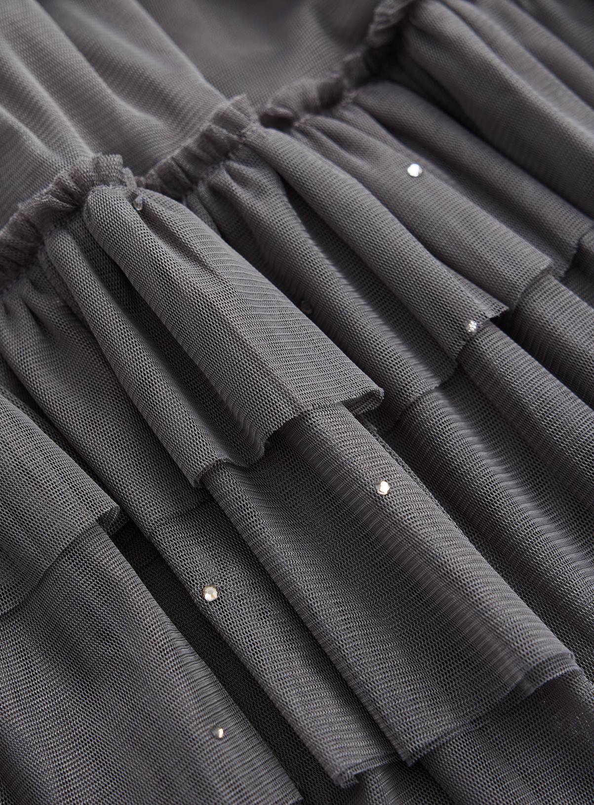 Grey Midi Mesh Skirt 9 years - Image 2