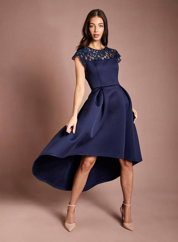COAST Lace Top Scuba Skirt Occasion Dress Navy 12