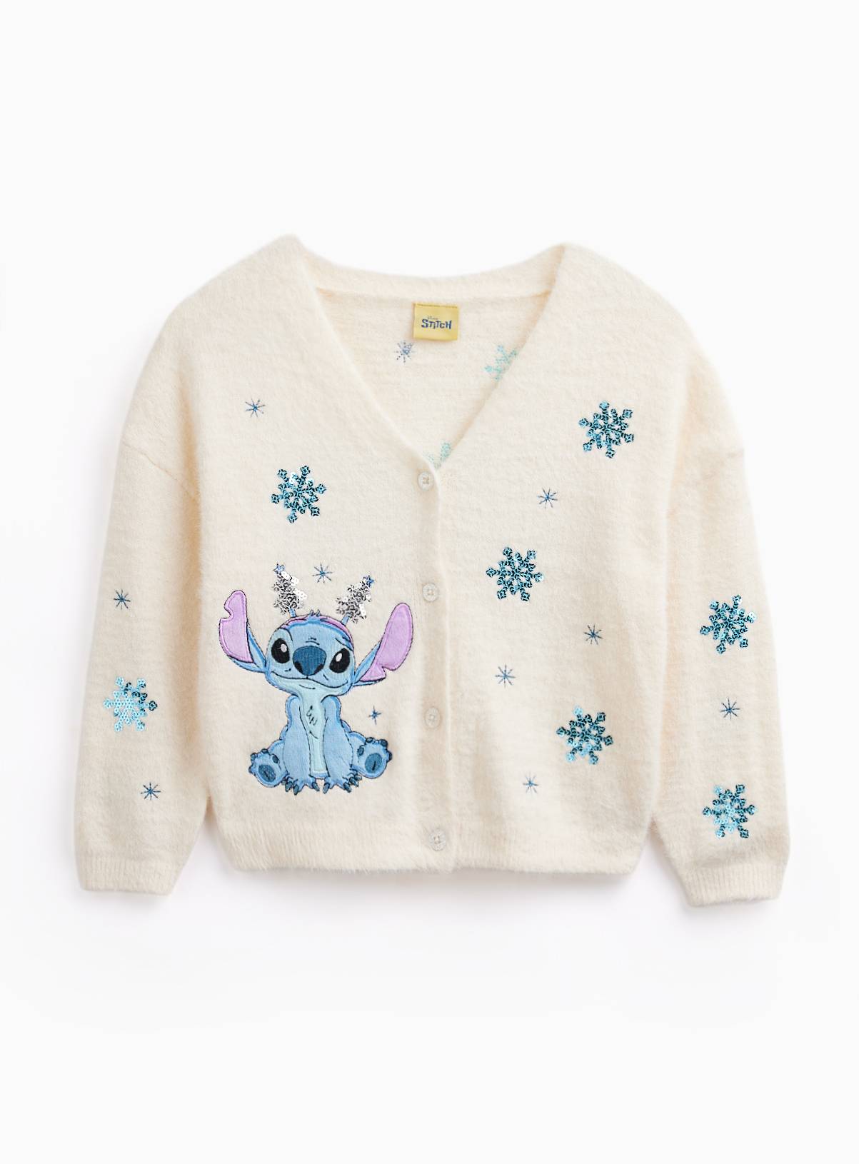 Disney Stitch Fluffy Cardigan 9 years - Image 1