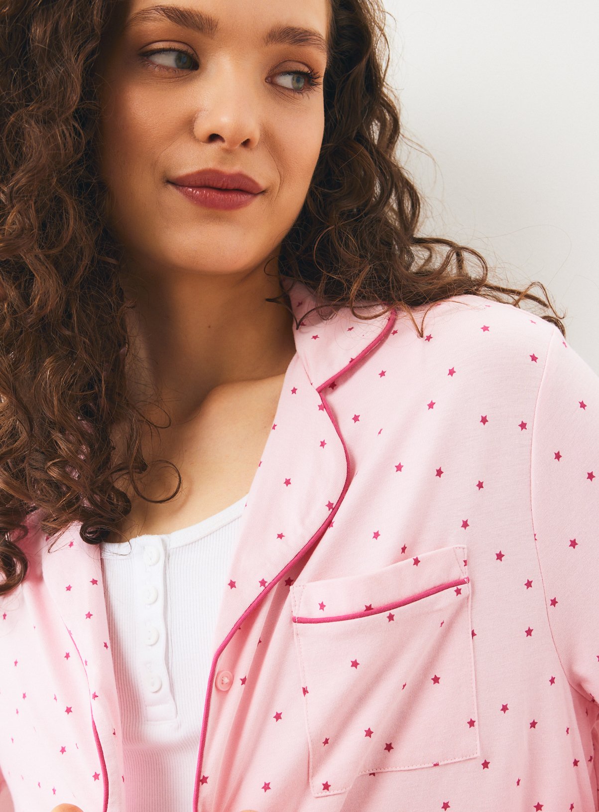 Pink Star Modal Pyjamas XS - Image 3 thumbnail