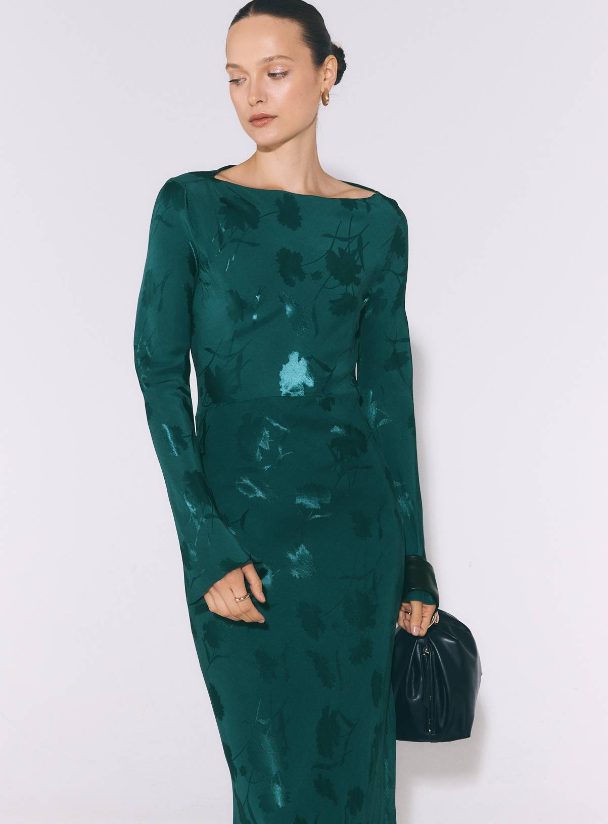 Teal Lace Neck Tea Dress 8 - Image 2