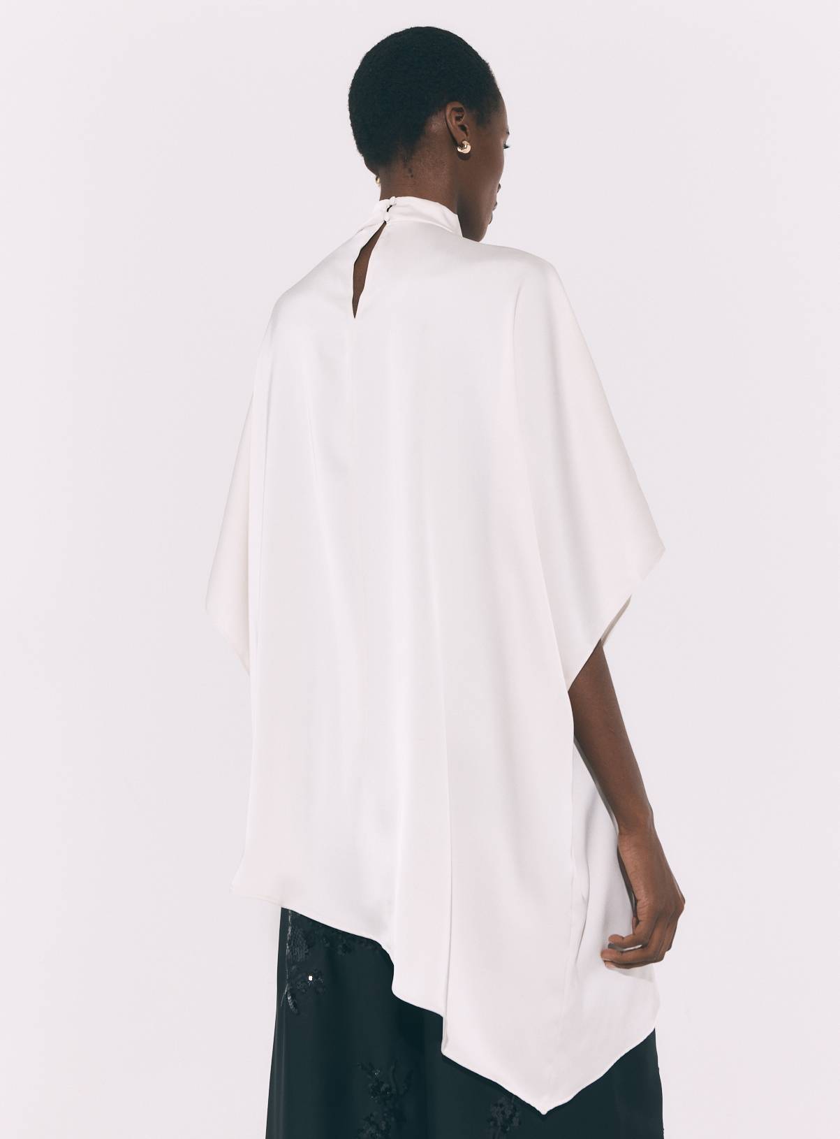 Cream Satin Cape Top 20 - Image 3