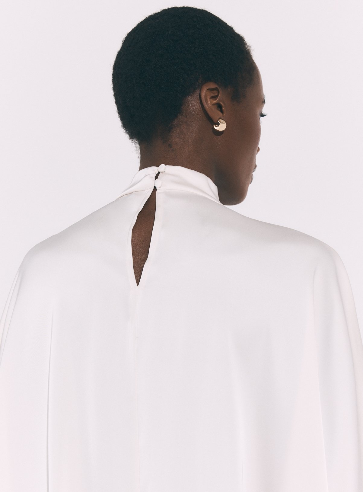 Cream Satin Cape Top 20 - Image 4 thumbnail