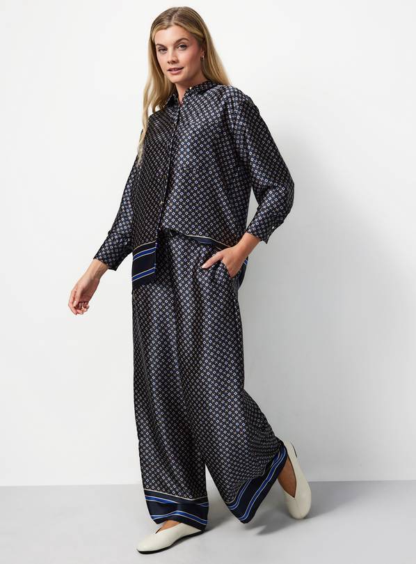 Geo Print Satin Co-ord Trousers 20