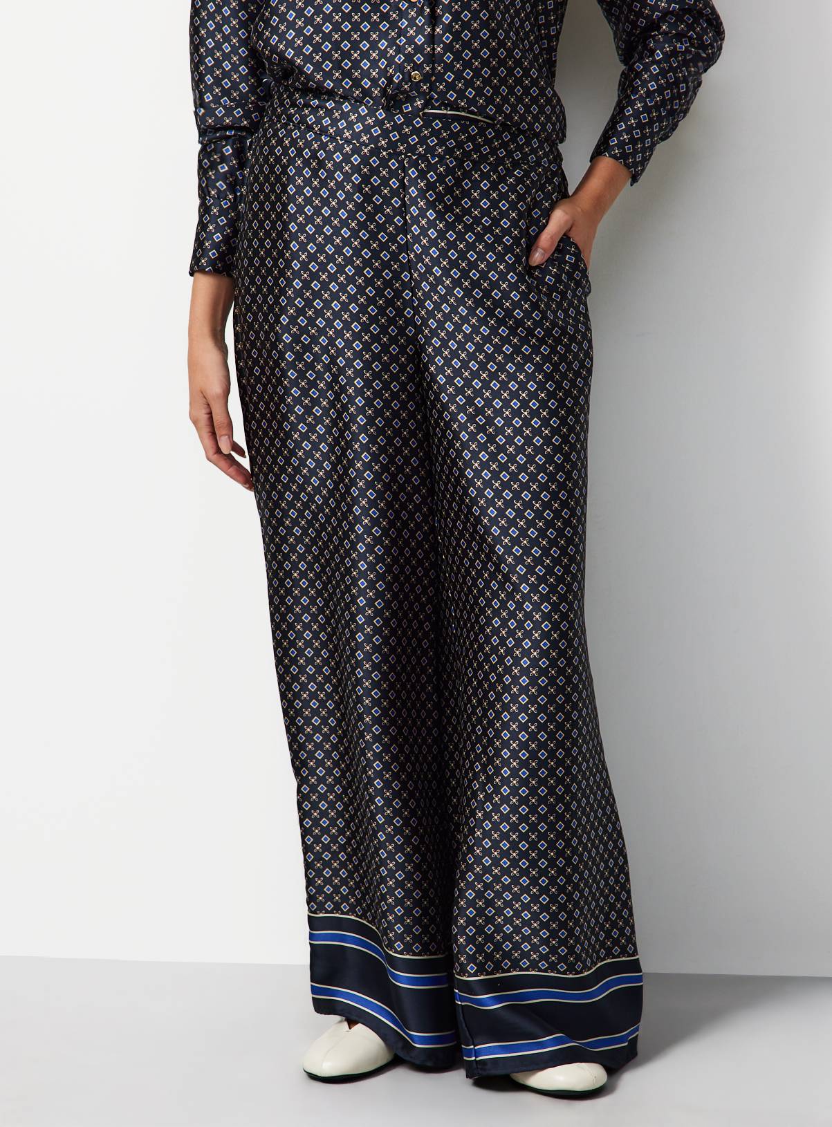 Geo Print Satin Co-ord Trousers 24 - Image 2