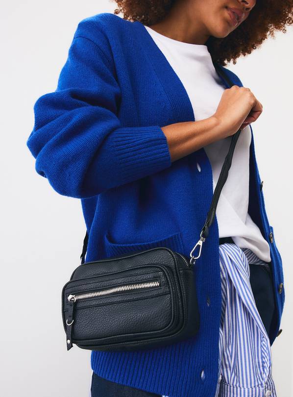 Black Zip Front Camera Bag One Size