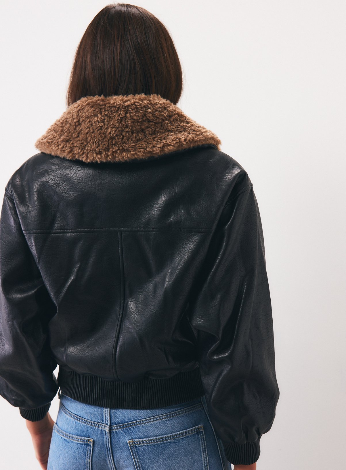 Brown Aviator Jacket S - Image 4 thumbnail