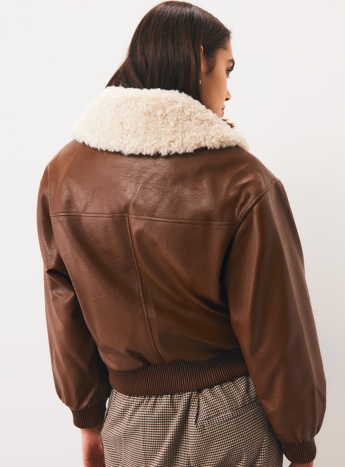 Brown Aviator Jacket L - Image 4 thumbnail