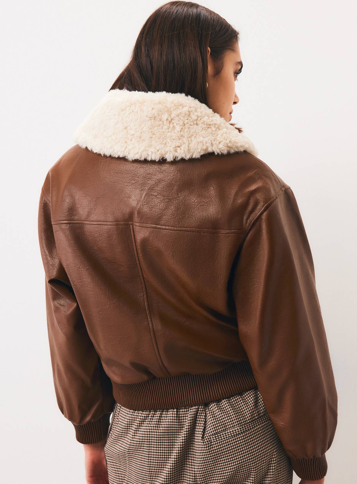 Brown Aviator Jacket L - Image 4