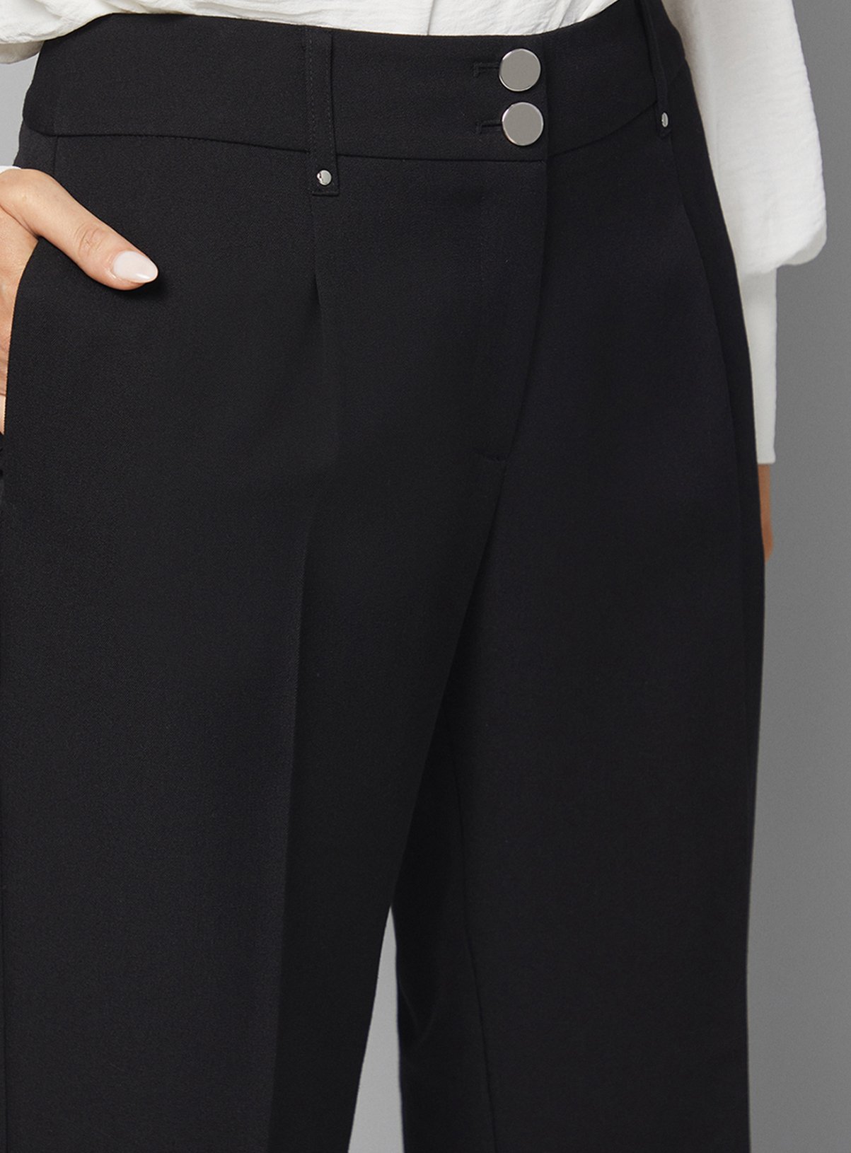 WALLIS Black Smart Wide Leg Trousers 16 - Image 3 thumbnail