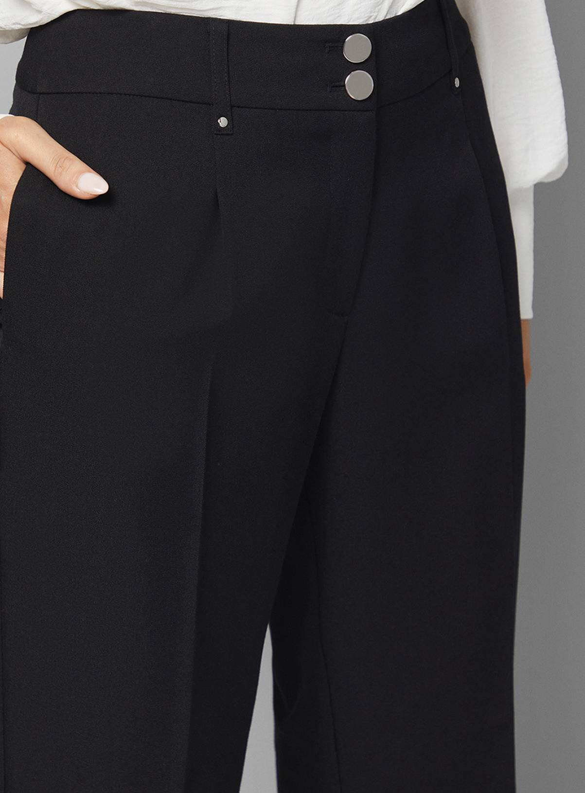 WALLIS Black Smart Wide Leg Trousers 16 - Image 3
