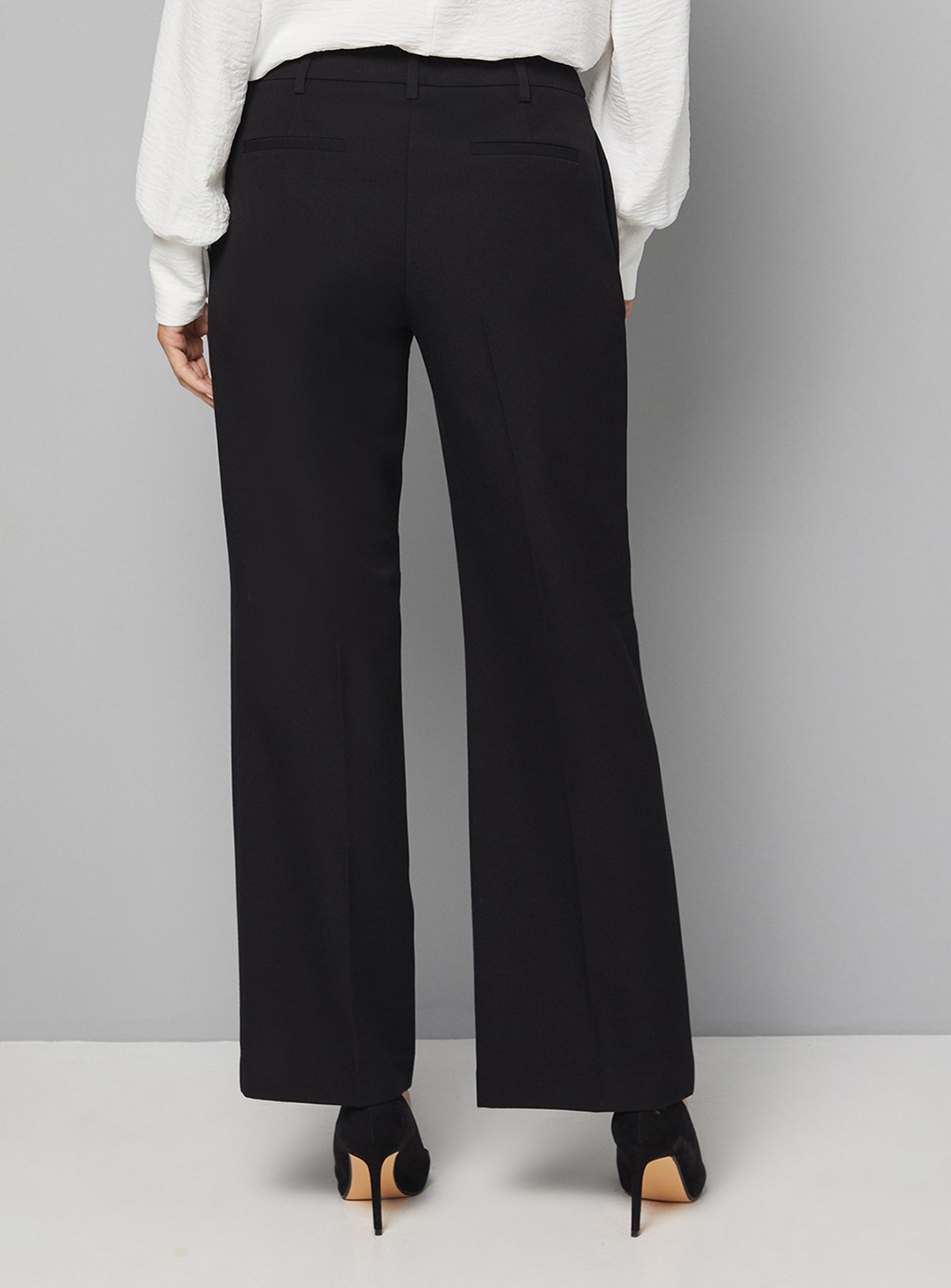 WALLIS Black Smart Wide Leg Trousers 16 - Image 4 thumbnail