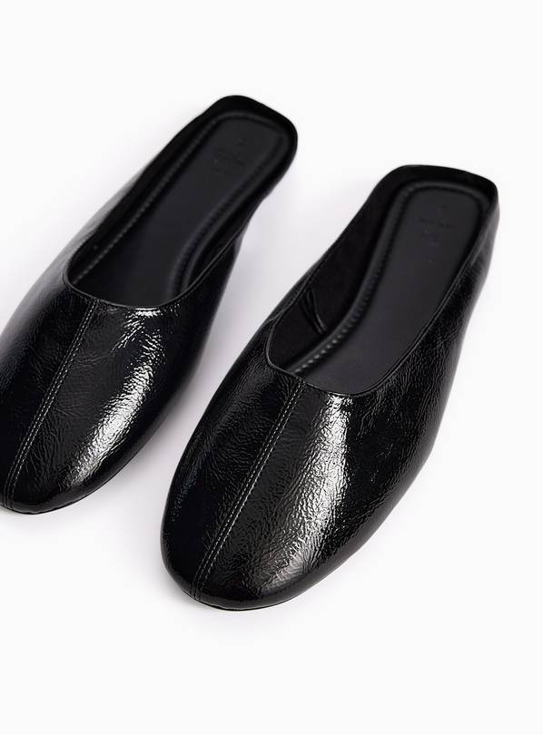 Black Mule Ballerina Shoes 7