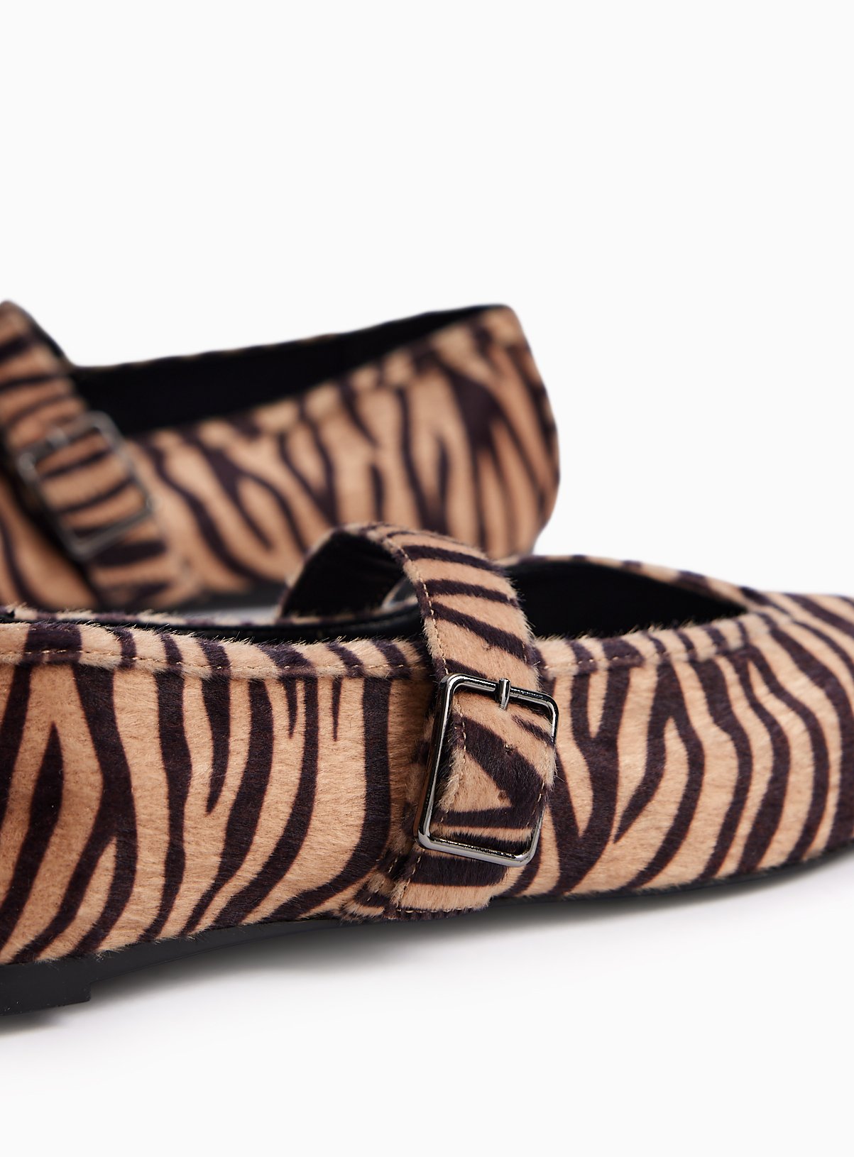 Zebra Mary Jane Ballerina Shoes 7 - Image 4 thumbnail