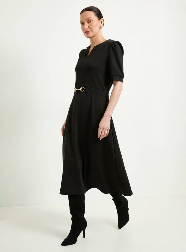 WALLIS Ponte Snaffle Trim Midi Dress 18