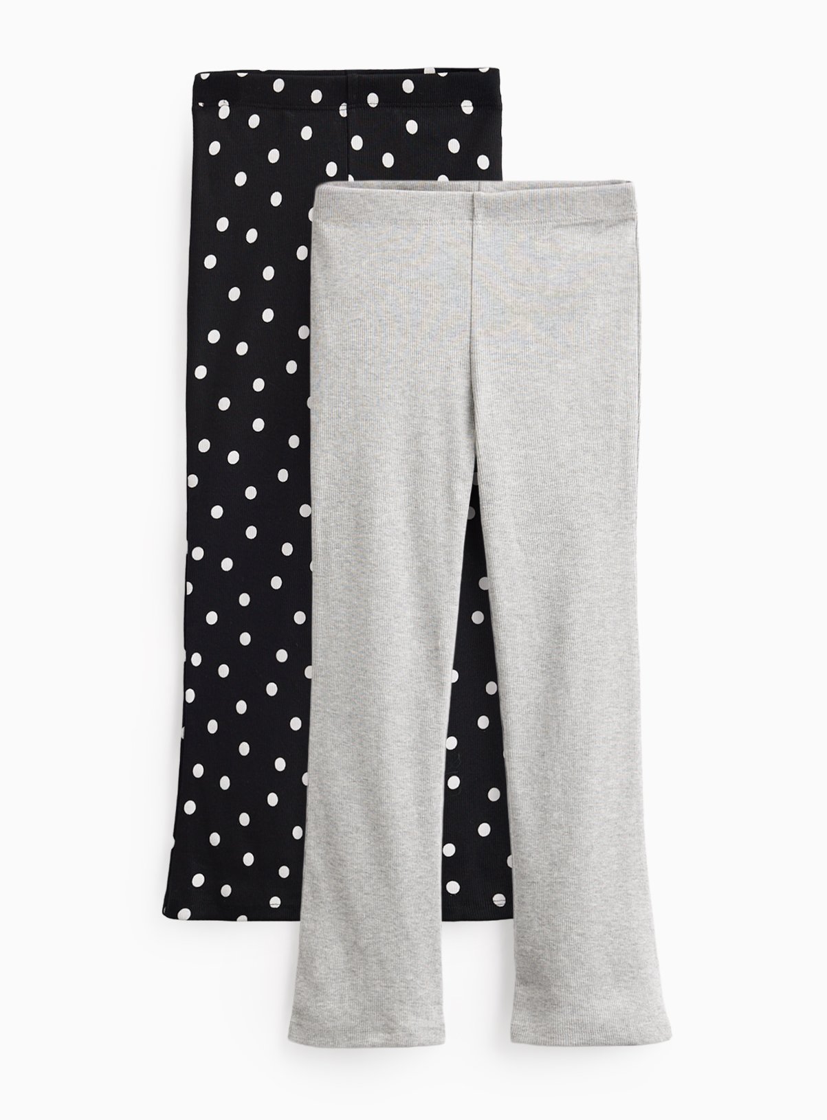 Brown Ribbed Kick Flare Leggings 2-Pack 6 years - Image 1 thumbnail