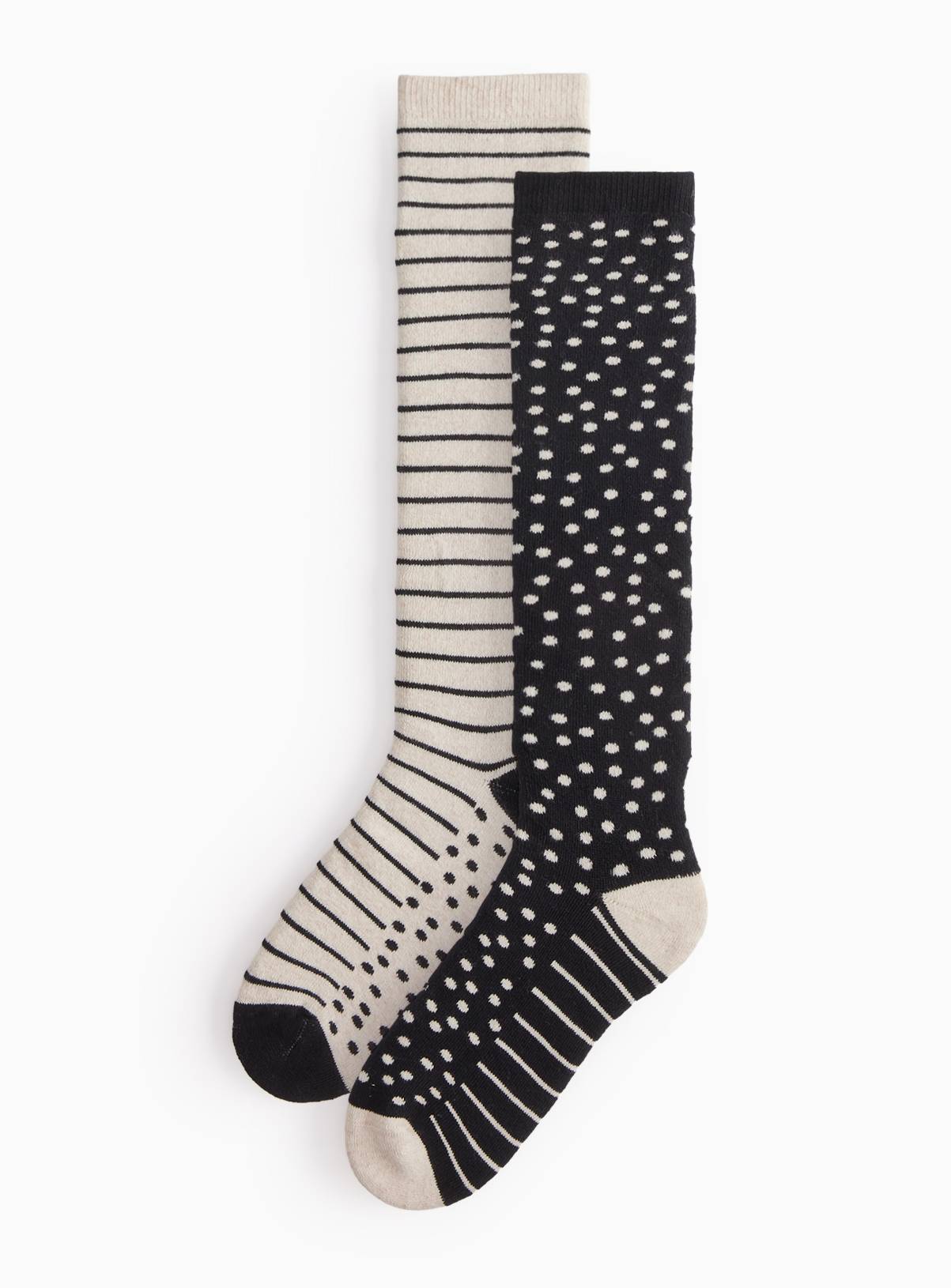 Mono Spot Knee High Welly Socks 2-Pack 6-8 - Image 1