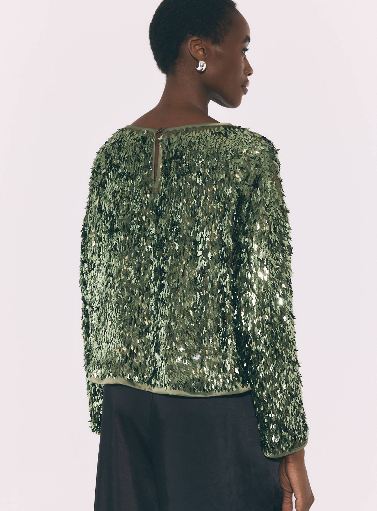Green Chilli Sequin Long Sleeve Top 16 - Image 4