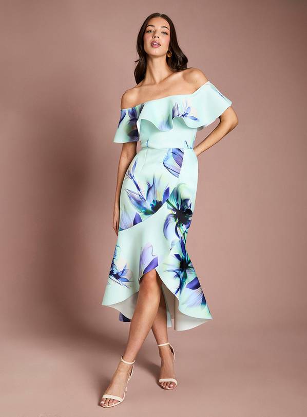 COAST Placement Floral Scuba Dress 14