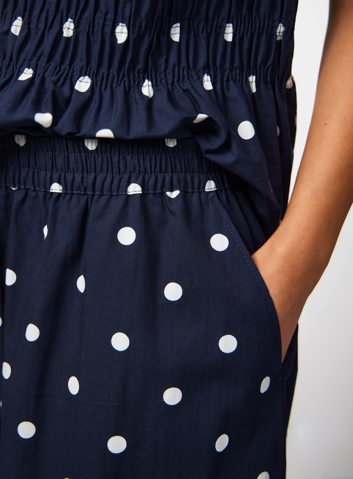Navy Polka Dot Print Co-ord Culottes 18 - Image 3 thumbnail