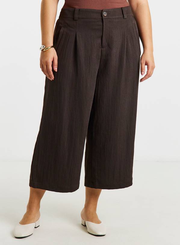 SIMPLY BE Chocolate Soft Twill Culottes 18