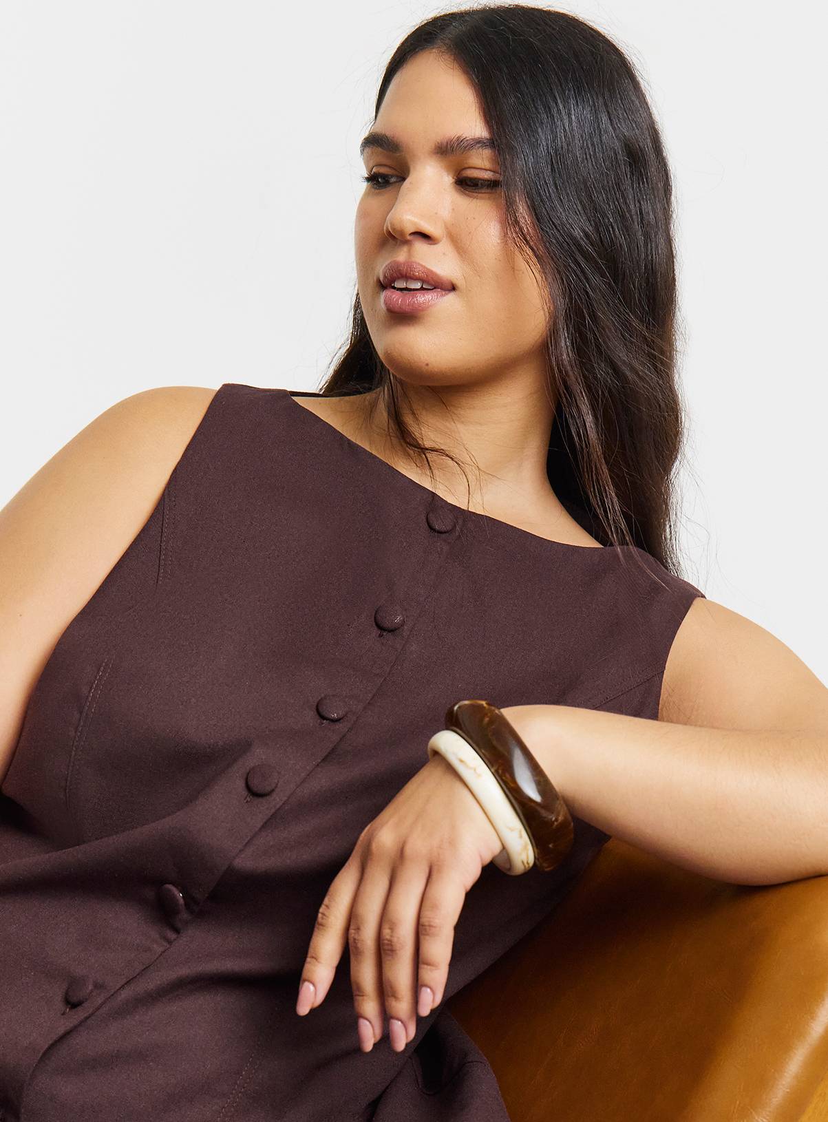 SIMPLY BE Linen Boat Neck Midaxi Dress 12 - Image 4