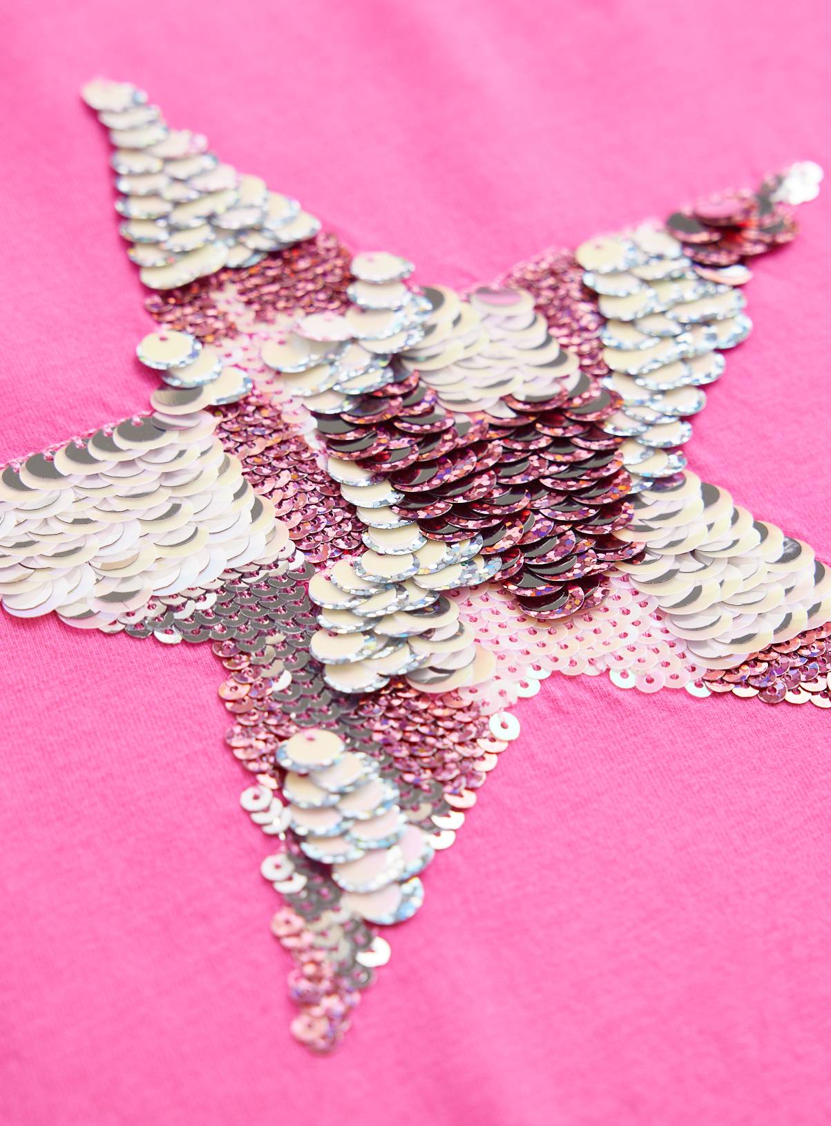 Pink Sequin Star T-shirt 12 years - Image 2