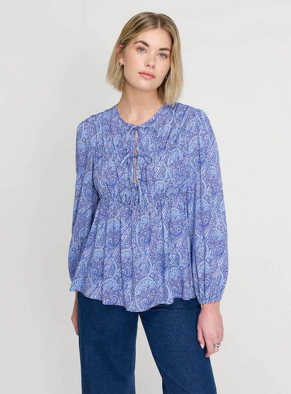 FINERY Roisin Top Blue Paisley 14