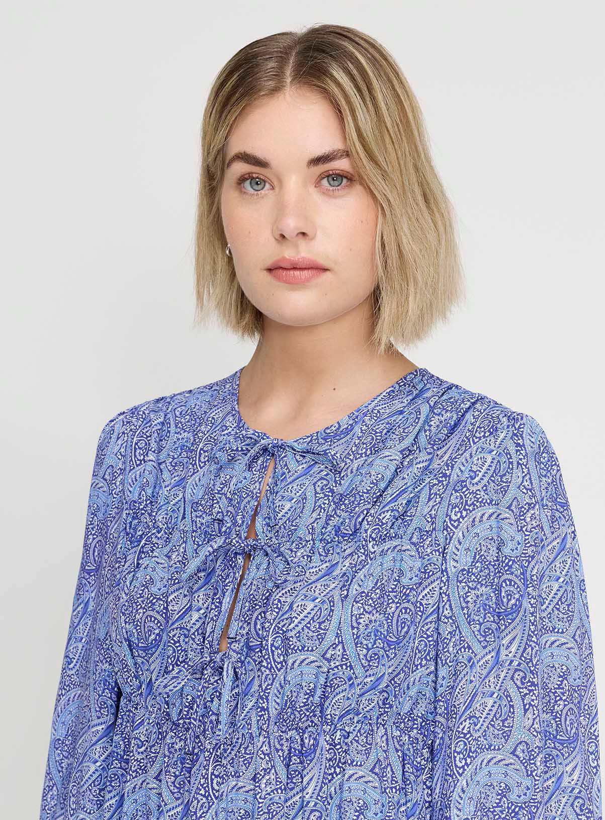 FINERY Roisin Top Blue Paisley 8 - Image 5 thumbnail