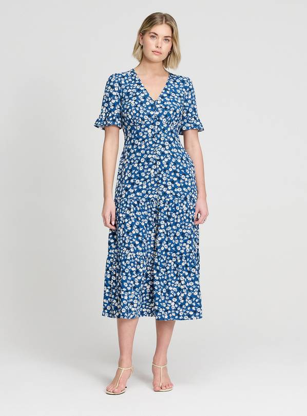 FINERY Sinead Dress Navy Ditsy 8
