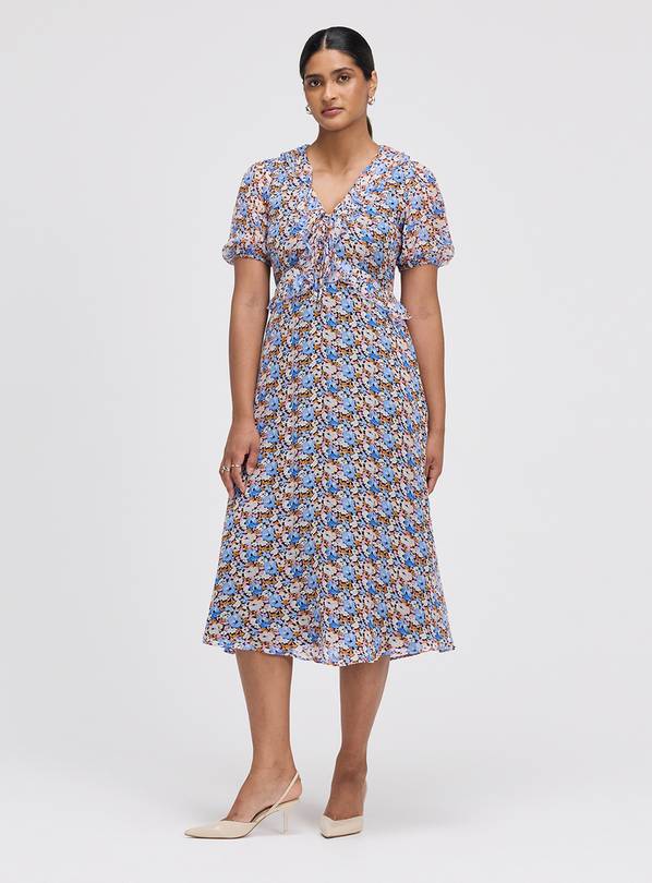 FINERY Pomona Dress Blue Floral 16
