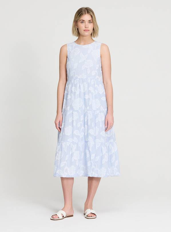 FINERY Hollie Dress Blue Floral Stripe 20