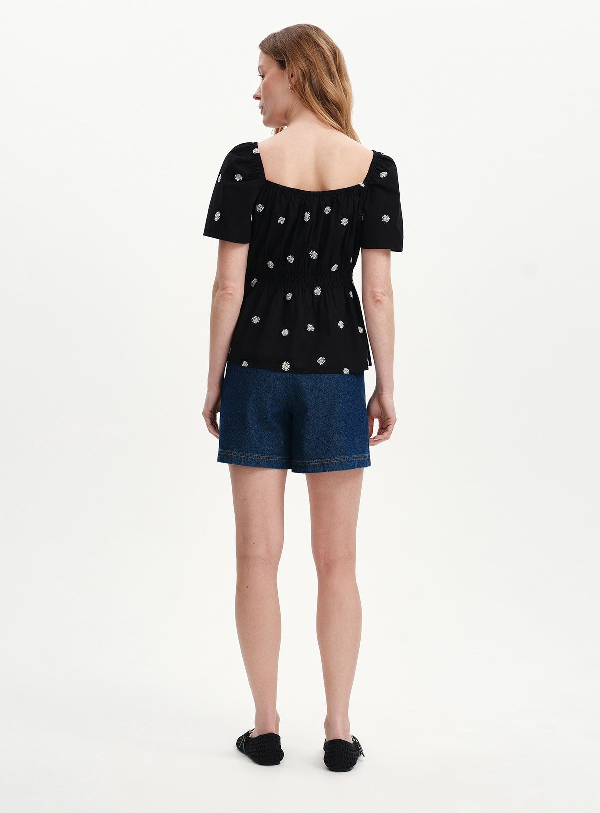 FINERY Holly Floral Embroidered Top Black 12 - Image 6 thumbnail