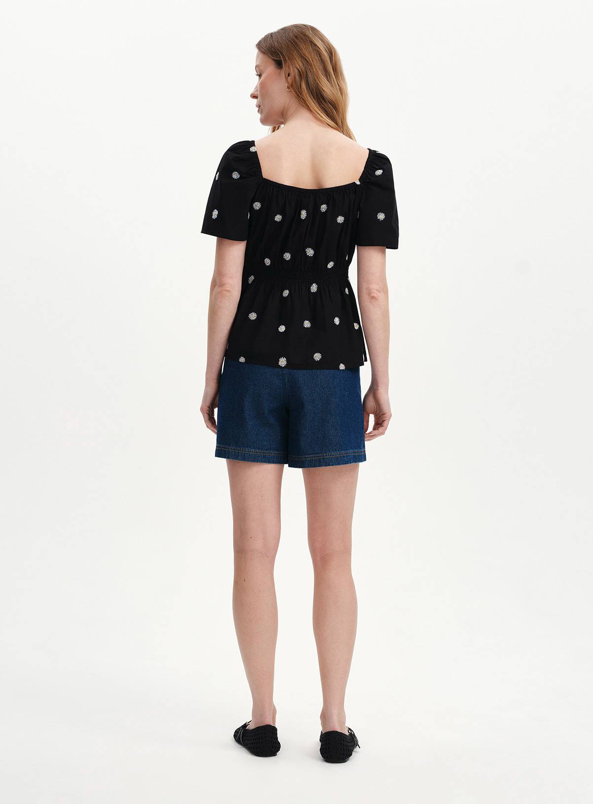 FINERY Holly Floral Embroidered Top Black 12 - Image 6