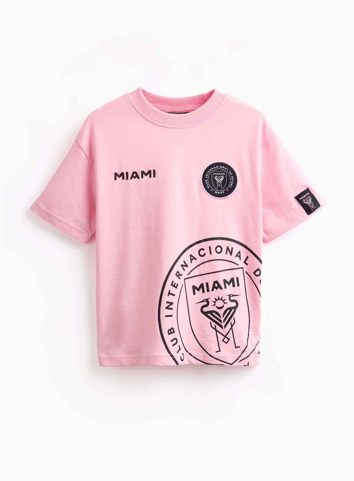 Pink Inter Miami CF Badge T-Shirt 5 years - Image 1 thumbnail