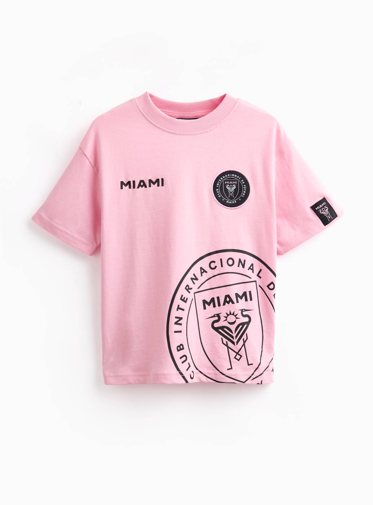Pink Inter Miami CF Badge T-Shirt 5 years - Image 1