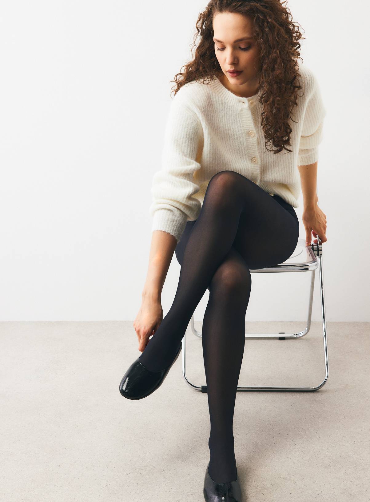 40 Denier Opaque Tights 3-Pack L - Image 4
