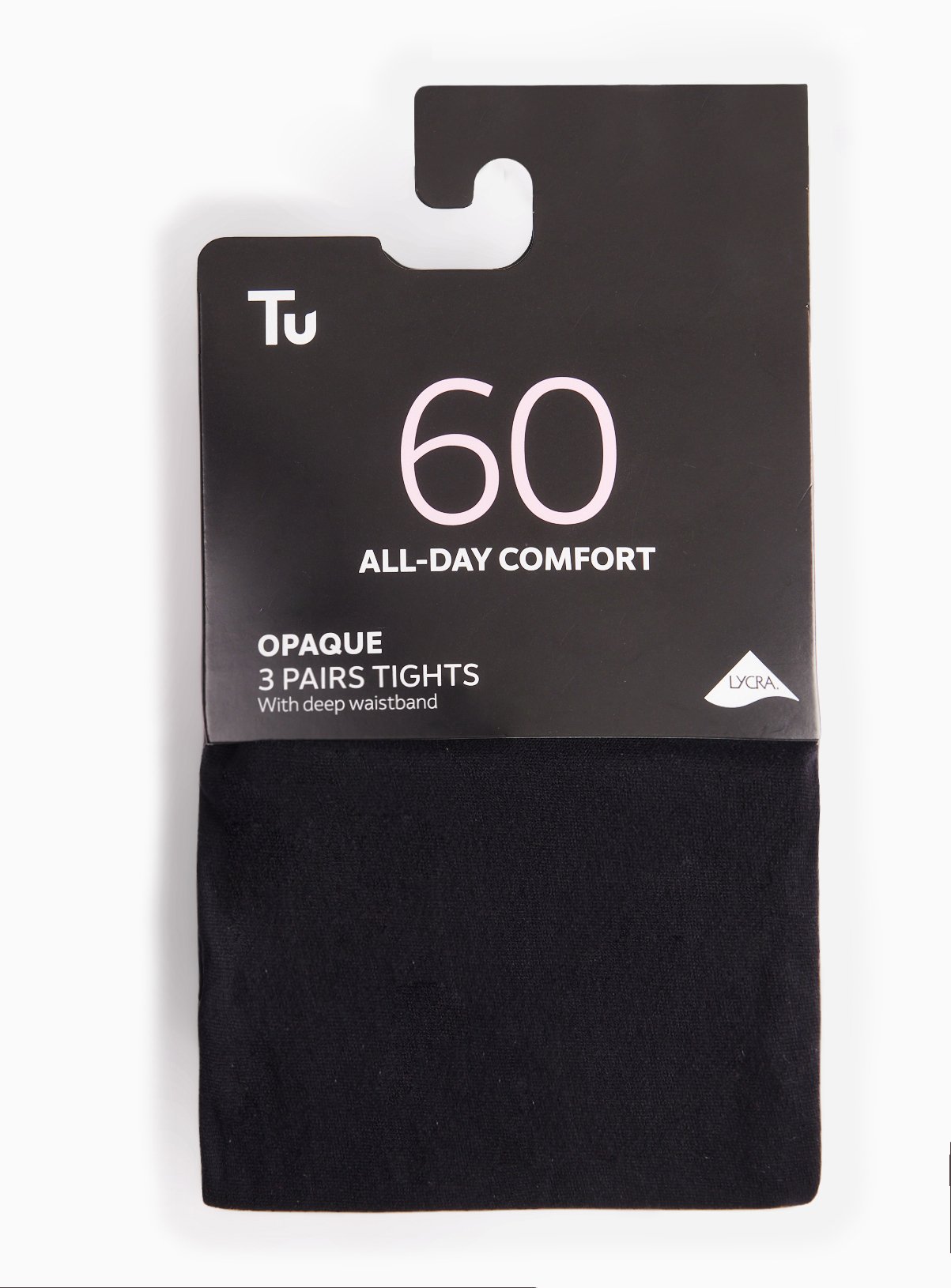 60 Denier Opaque Tights 3-Pack S - Image 1 thumbnail