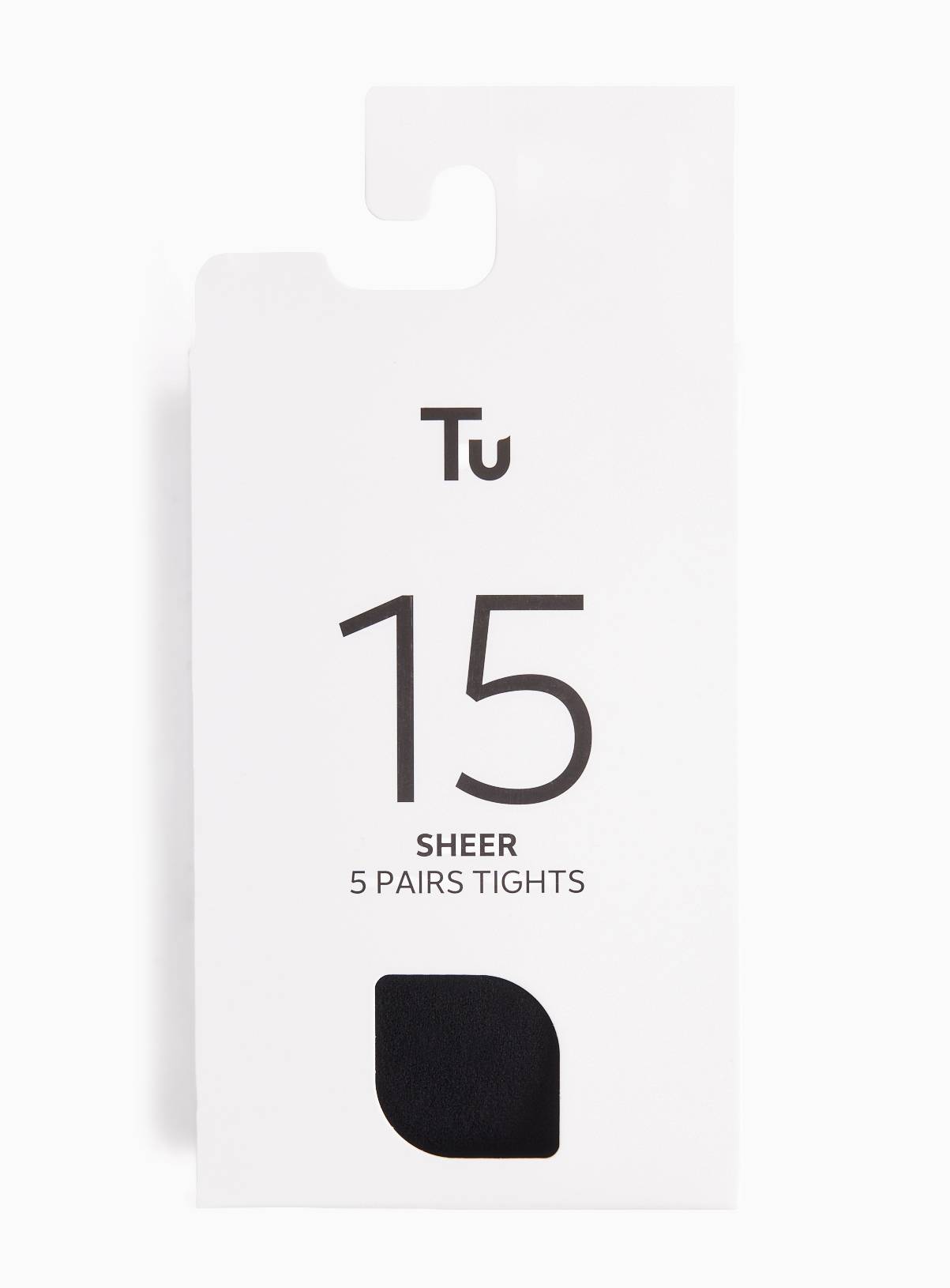 Black 15 Denier Silky Tights 5-Pack L - Image 1