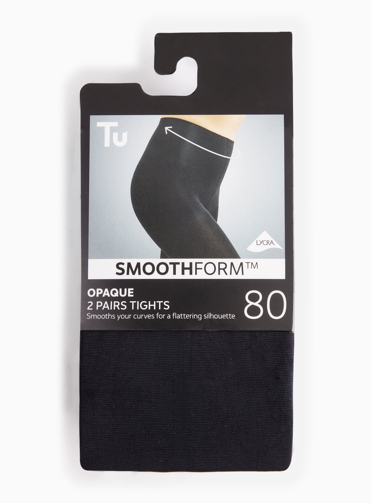 80 Denier Opaque Smoothing Tights 2-Pack XL - Image 1 thumbnail