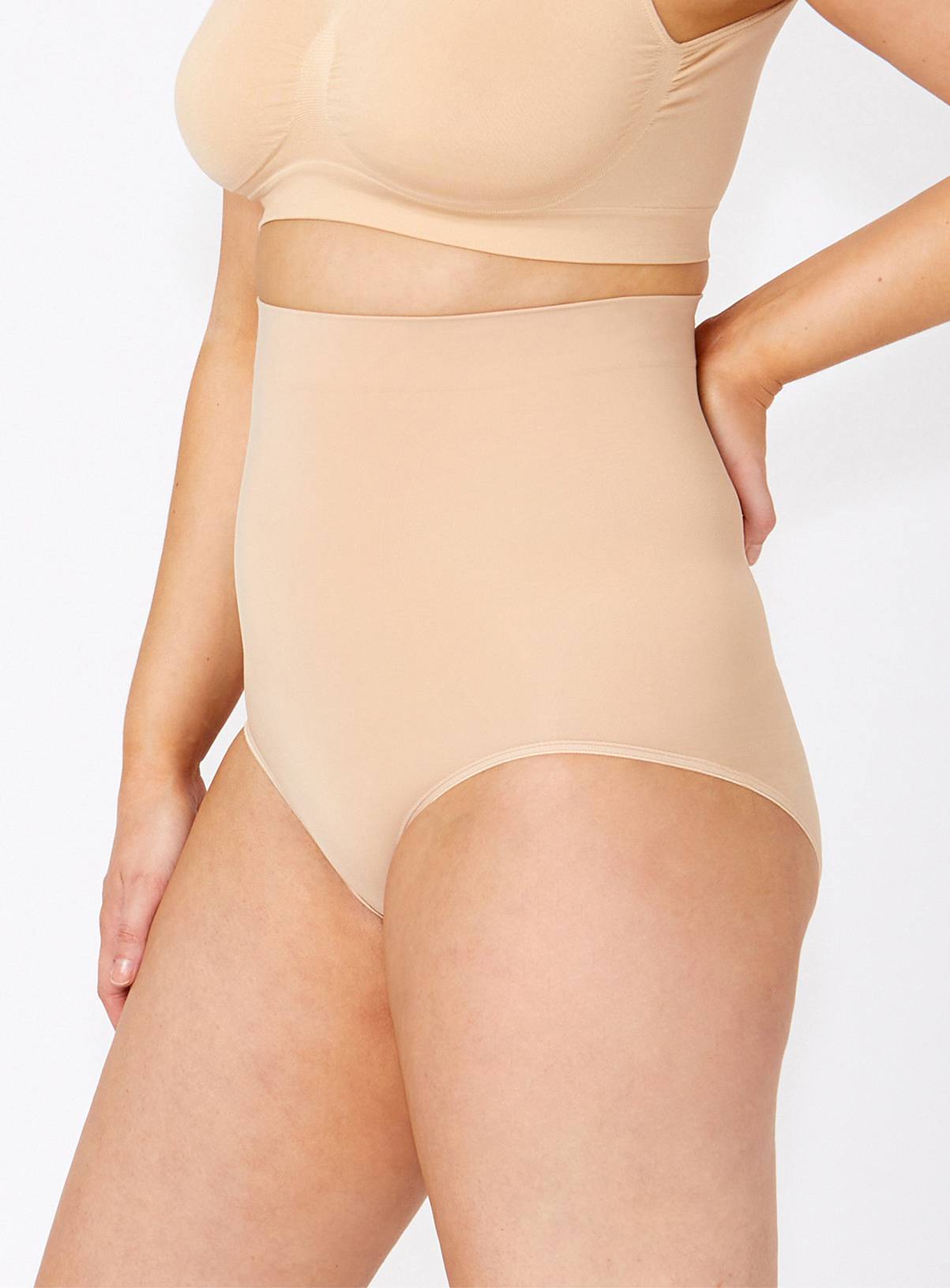 AMBRA Powerlite Hi Waisted Shaping Brief Medium Support Beige 8-10 - Image 2