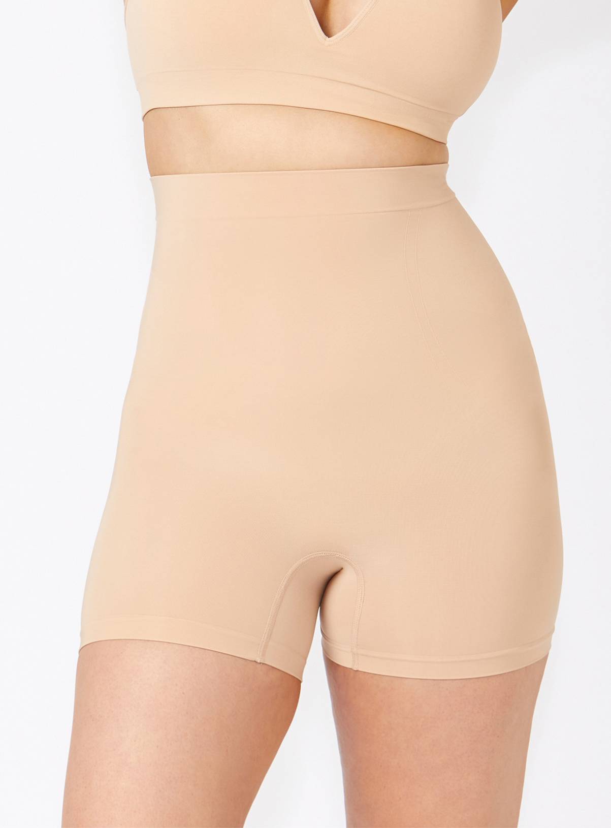 AMBRA Powerlite Hi Waisted Shaping Shortie Medium Support Beige 8-10 - Image 1