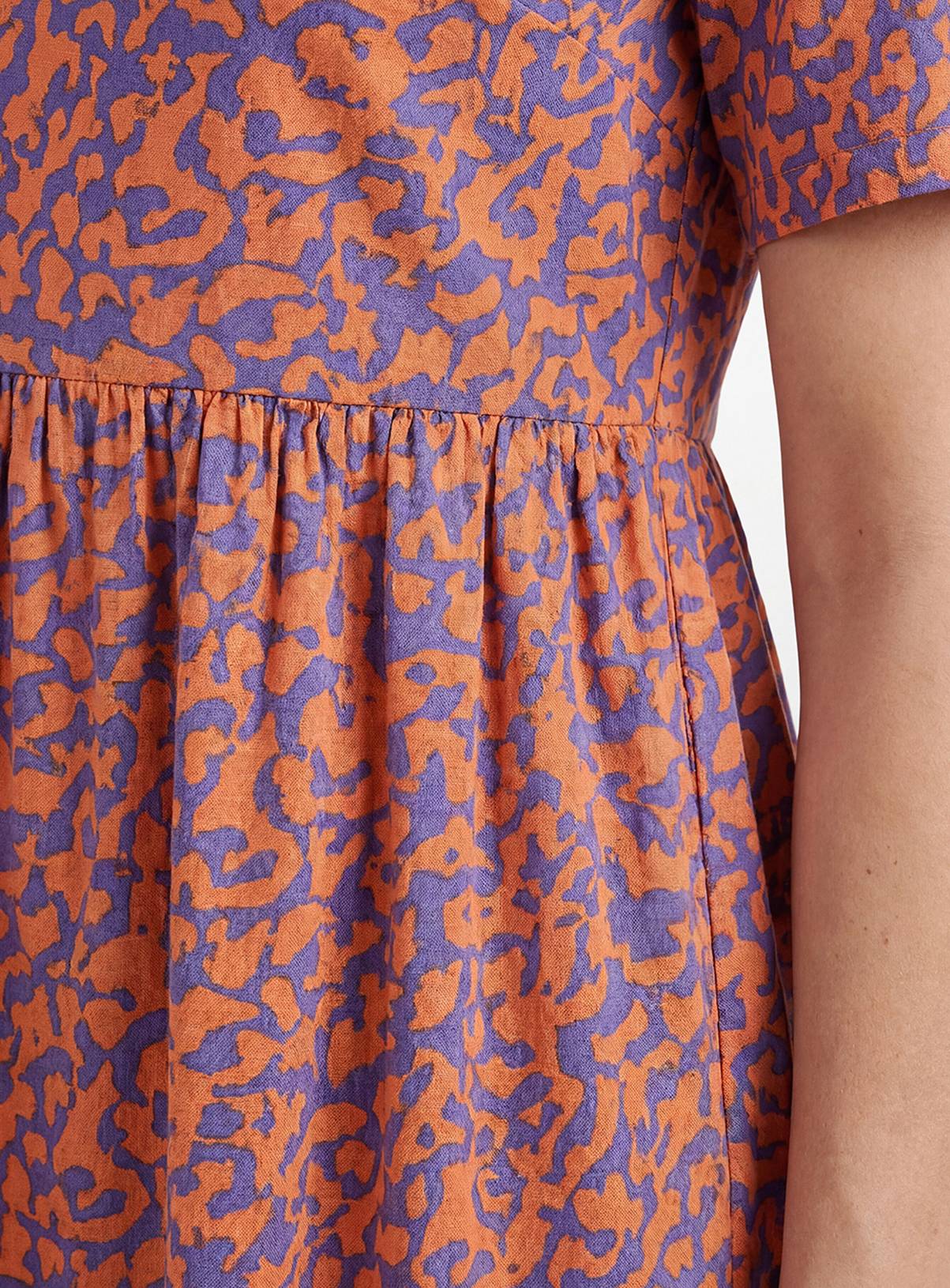 WALLIS Petite Animal Print Collarless Midi Dress 16 - Image 2