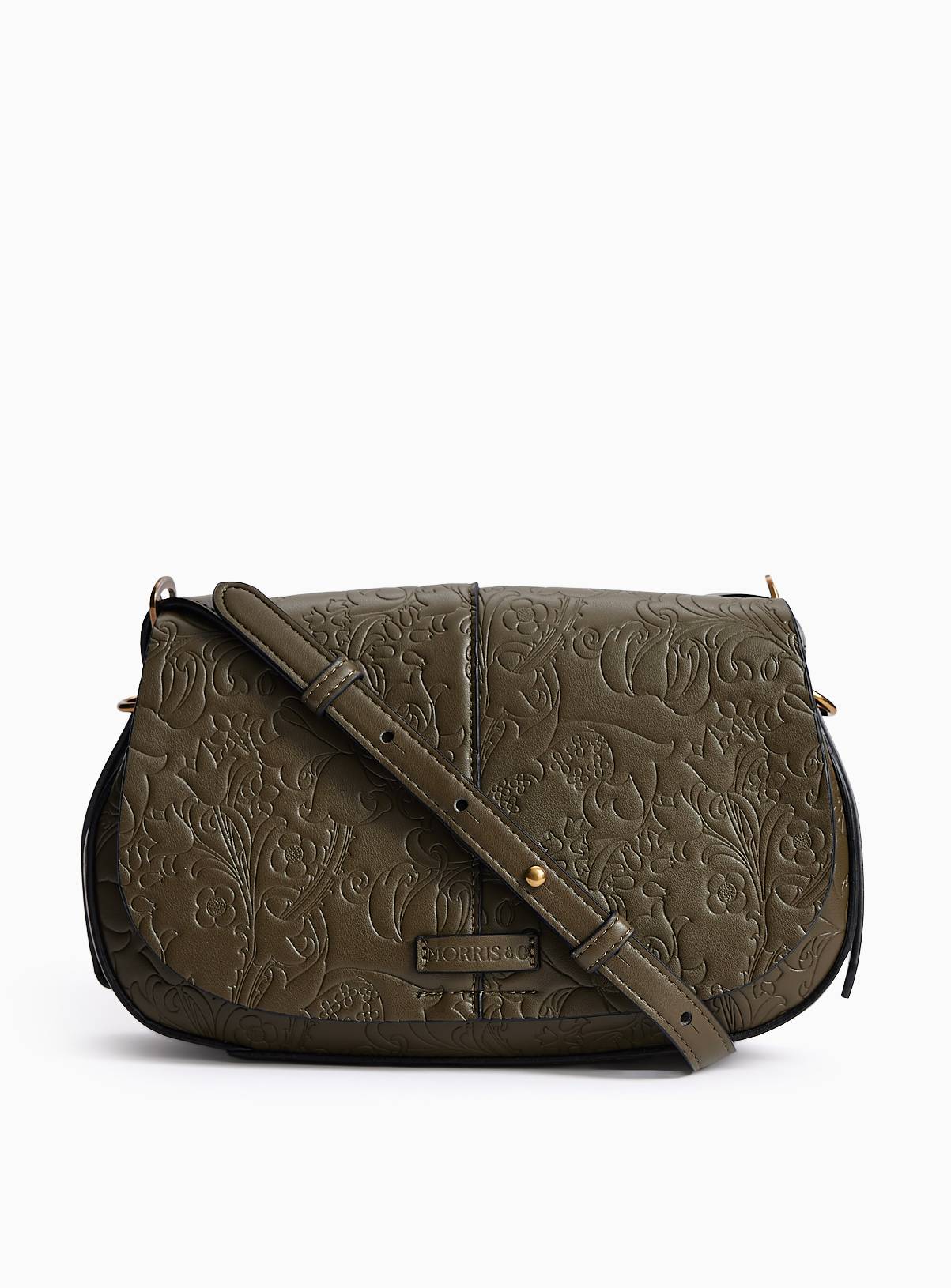 Tu x Morris & Co. Khaki Embossed Saddle Bag One Size - Image 2