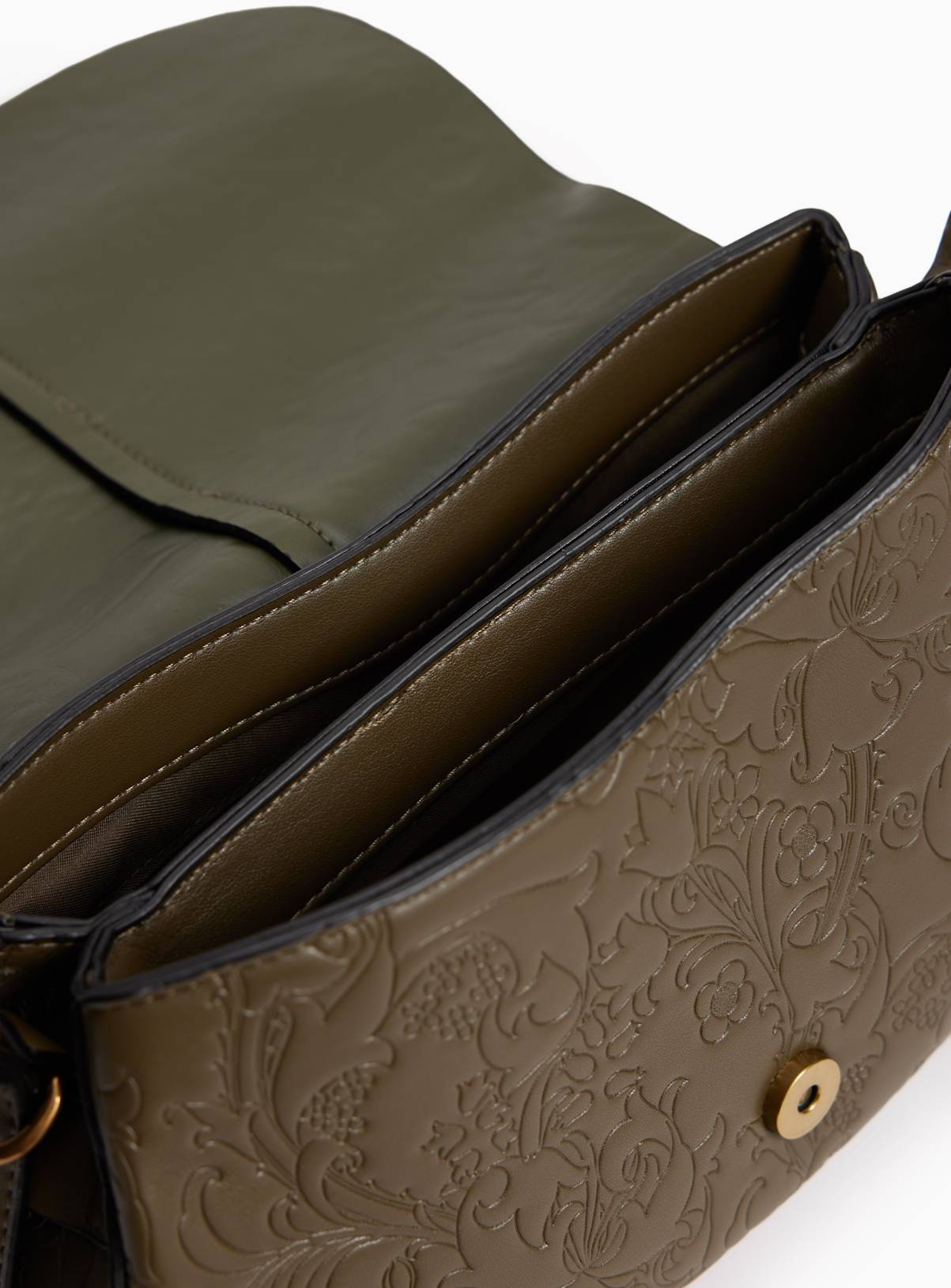 Tu x Morris & Co. Khaki Embossed Saddle Bag One Size - Image 3