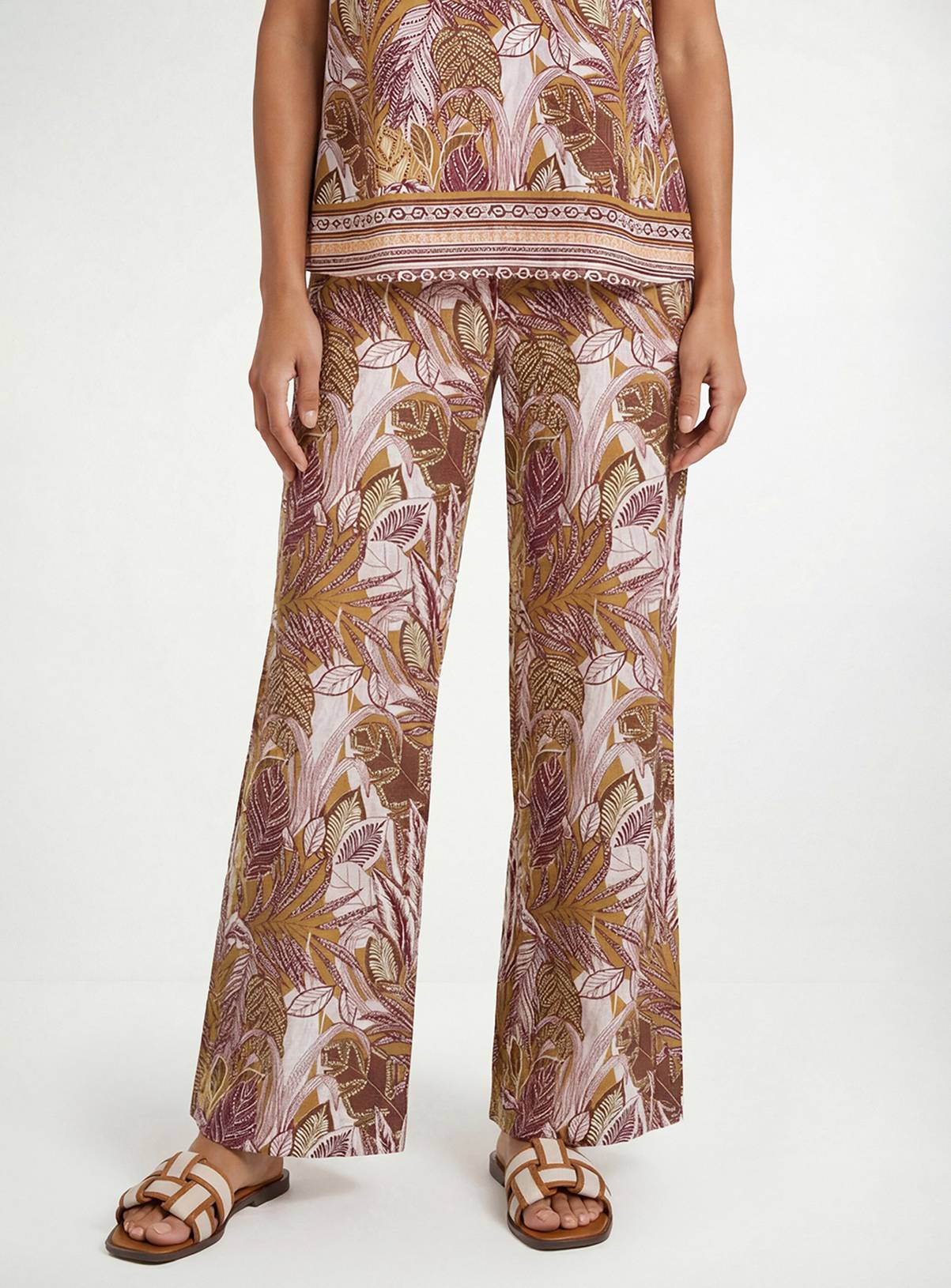 WALLIS Tropical Print Wide Leg Trouser 14 - Image 1