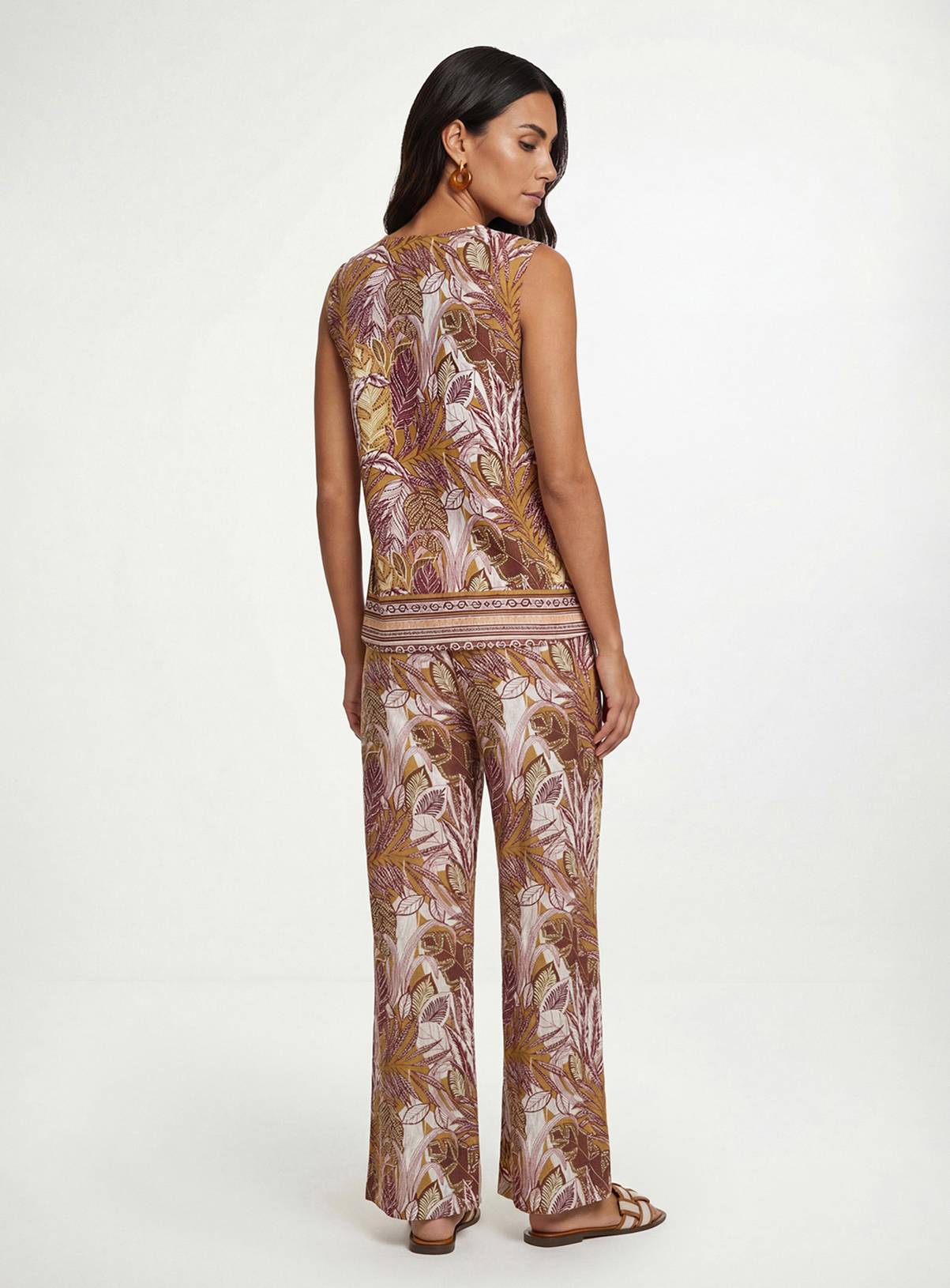 WALLIS Tropical Print Wide Leg Trouser 14 - Image 3